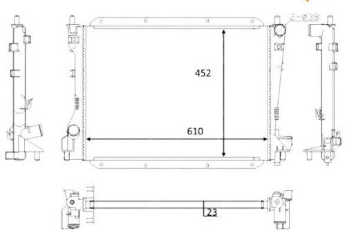 59050 - Кулер для воды nrf jaguar s-type 3.0 v6 (ccx)