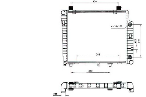 50534 - Nrf водяний радіатор mercedes c 200 d (202.120) (w20