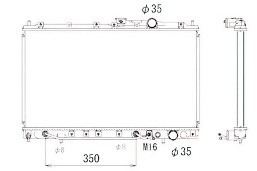 53283 - Nrf водяний кулер mitsubishi colt iv 1.6 glxi 16v