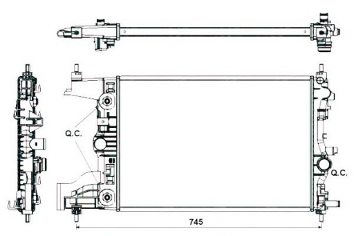 53153 - Nrf водяний кулер opel astra j 1.6
