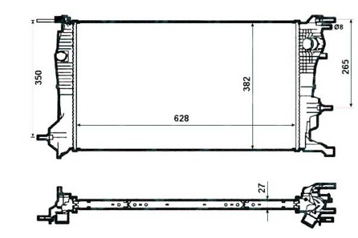 53963 - Кулер для воды nrf renault grand scene iii 1.5 dc