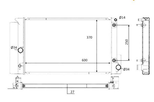 59115 - Кулер води nrf toyota avensis estate 2.0 (zrt27