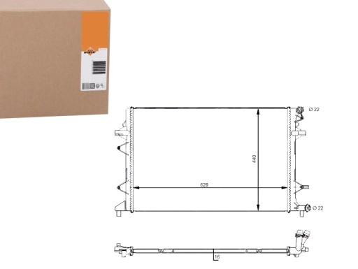 NRF59118/SERW - Nrf водяний кулер vw jetta iv 1.4 tsi гібрид (162