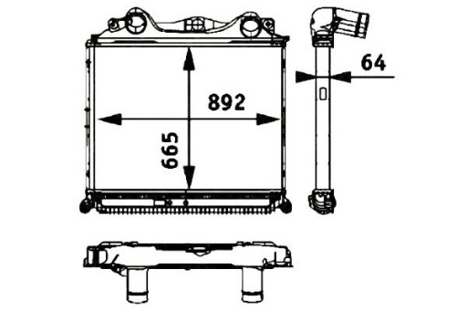 30205 (NRF) 267011N MN4055 7373008 8ML376724371 - ИНТЕРКУЛЕР NRF (АЛЮМИНИЕВЫЕ БАКИ) MAN TGA TGS