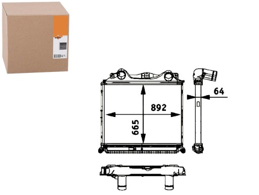 NRF30205/RS6 - ИНТЕРКУЛЕР NRF (АЛЮМИНИЕВЫЕ БАКИ) MAN TGA TGS