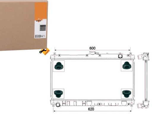 86231469 86231469 - Радиатор двигателя nrf53317 (с элементами крепления