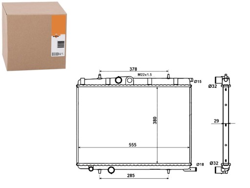 86233531 - Радиатор двигателя nrf56021 (с элементами крепления