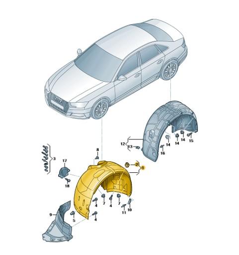 8W9821171A - Передня колісна арка Audi A4 B9 Allroad 2016-