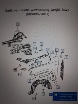 Колісна арка ліва Grand Cherokee TRACKHAWK