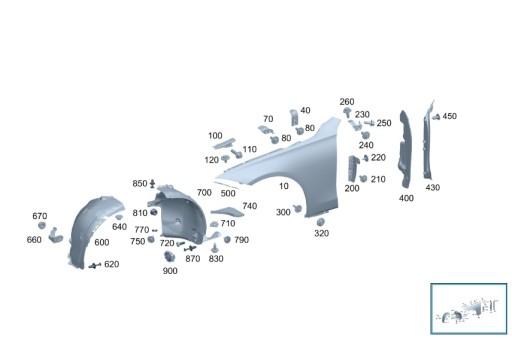 A2236903305 - Колісна арка передня ліва Mercedes S class 223