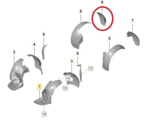 Арка задня ліва PORSCHE CARRERA 992 992810972