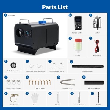 Обігрівач опалювальний HEATING 12V 8kW webasto