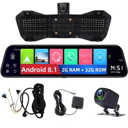 Новітнє 12-дюймове дзеркало Android ADAS 4G WiFi GPS