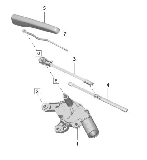 9J0955435 - PORSCHE TAYCAN накладка стеклоочистителя заднего стекла 9J0955435