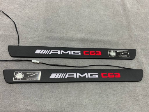 LED накладки на пороги Mercedes C Class W204 W205 седан C63 AMG