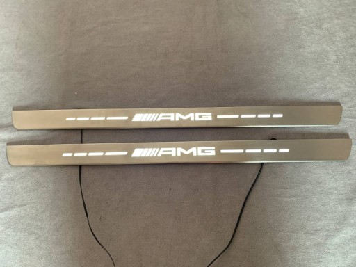Світлодіодні накладки на пороги Mercedes C217 W217 S Coupe, стиль AMG