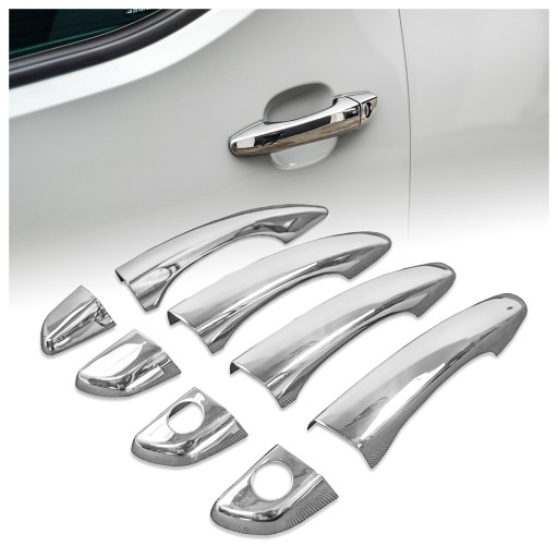 Накладки на дверні ручки PEUGEOT EXPERT 2016- | сталь | хром