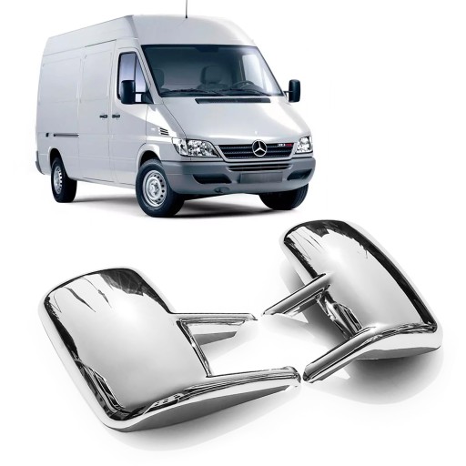 Накладки на бічні дзеркала MERCEDES SPRINTER W901 1995-2006 | ABS | хром