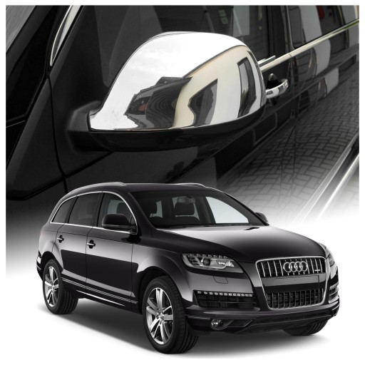 Накладки на бічні дзеркала AUDI Q7 2005-2009 | сталь | хром