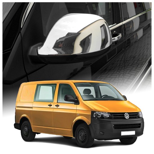 Накладки на бічні дзеркала VW T5 MULTIVAN 2009-2015 | сталь | хром