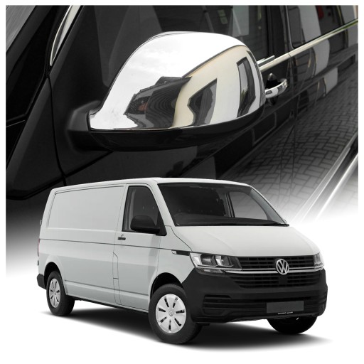 Накладки на бічні дзеркала VW T6.1 MULTIVAN 2019-2024 | сталь | хром