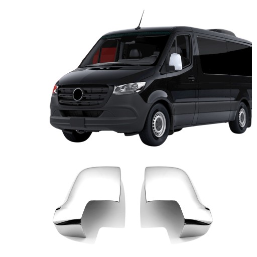 Накладки на дзеркала нержавіюча сталь хром Mercedes Sprinter W907 2018-