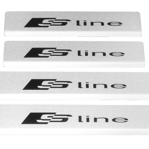 Накладки на пороги AUDI Q2 SLINE из нержавеющей стали 304, черные, матовые