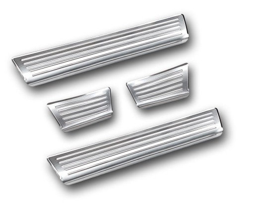 Накладки на пороги LINIE 4 шт CITROEN C3 AIRCROSS II 2017 - сталь СЕРЕБРЯНЫЙ.