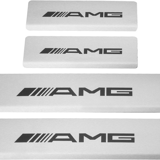 MERCEDES A W177 AMG Накладки на пороги, нержавіюча сталь 304, чорні, матові n