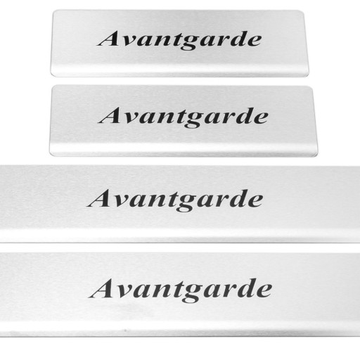 MERCEDES C W205 AVANTGARDE Накладки на пороги, нержавіюча сталь 304, чорні