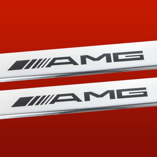 MERCEDES CLK W209 AMG Накладки на пороги, нержавіюча сталь 304 Напівобробка