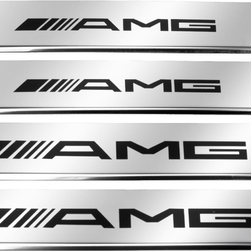 MERCEDES GLE W166 AMG Накладки на пороги, нержавіюча сталь 304. Напівобробка