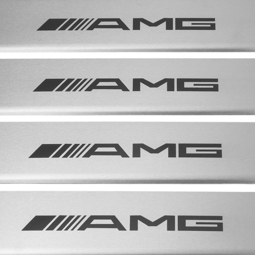 MERCEDES GLS X166 AMG Накладки на пороги, нержавіюча сталь 304, чорні, матові