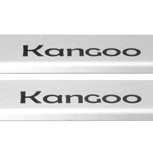 Накладки на пороги RENAULT KANGOO MK2 COMPACT з нержавіючої сталі 304. Написи