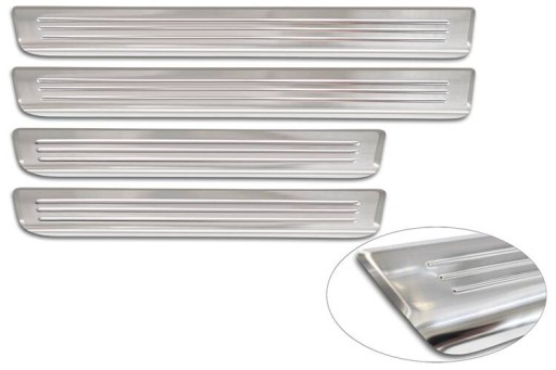 Накладки на пороги Renault Kangoo 3 (Сталь)