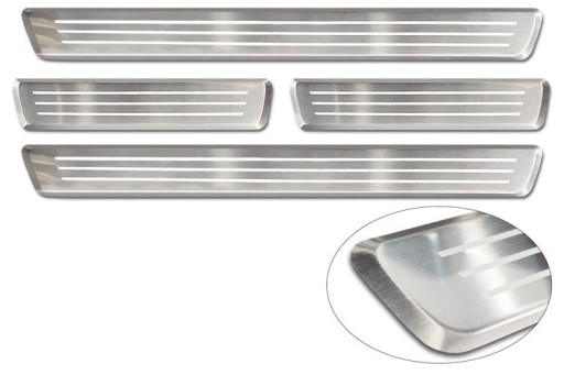 Накладки на пороги VOLVO XC90 2 (Сталь)