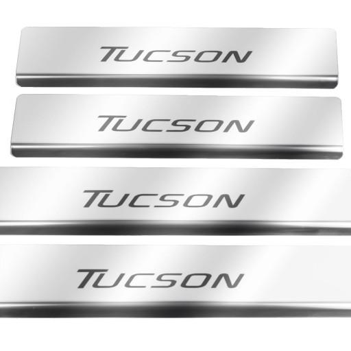 Накладка на порог Hyundai Tucson 3 Черный