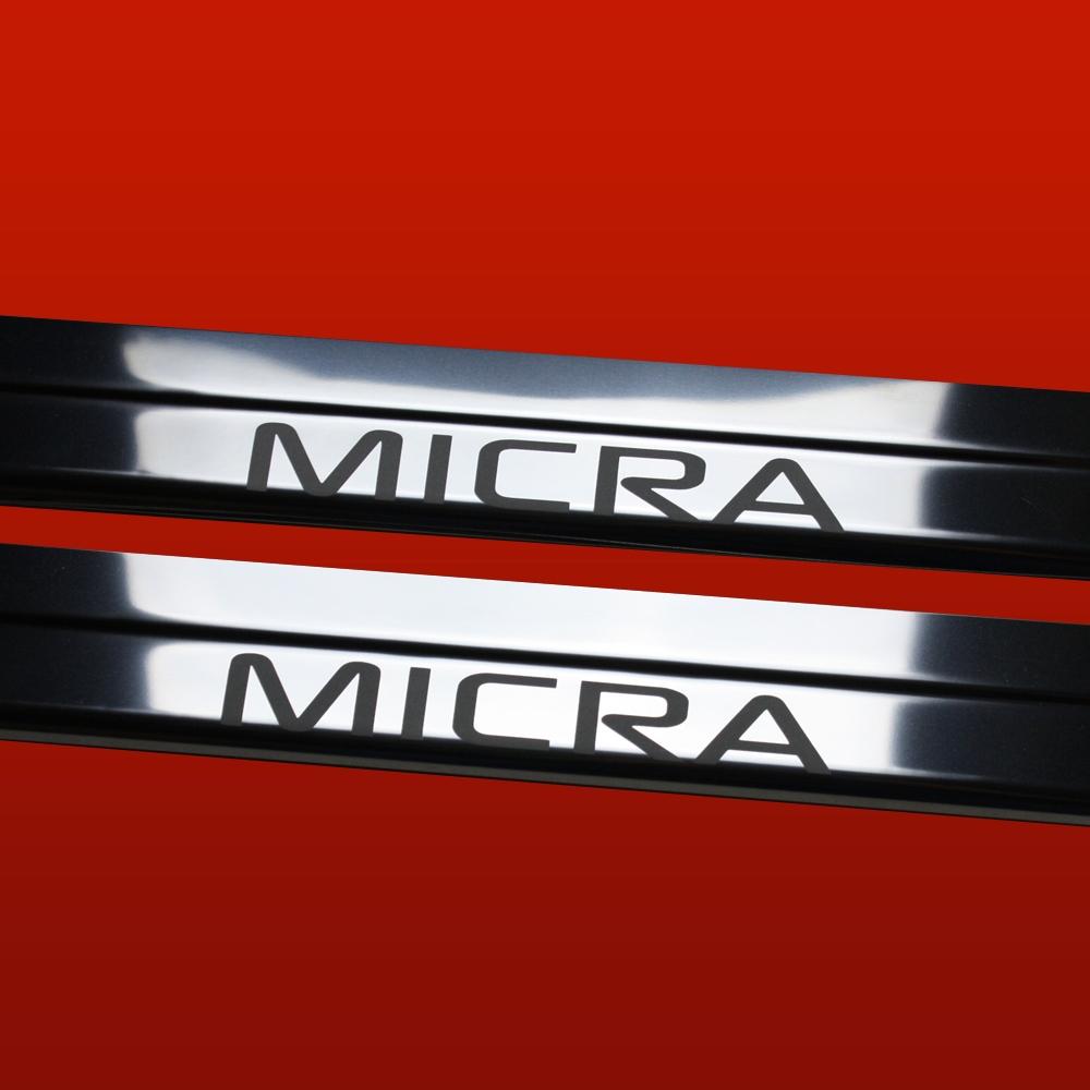 Накладка на порог глянец NISSAN MICRA K12 2003-2010