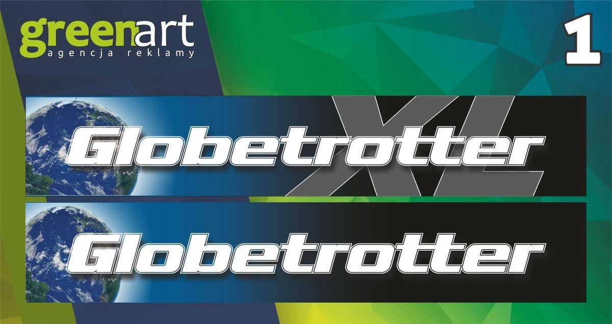 Наклейка полимер GLOBETROTTER FH4_logo компания_green