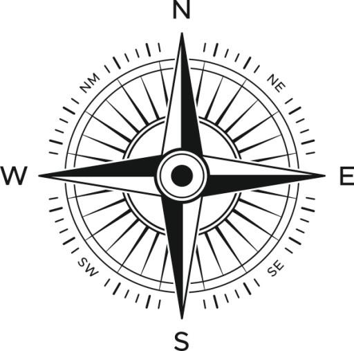 Наклейка Роза Вітрів v4_95x95cm_полімер_зелений