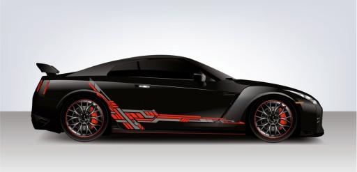 Наклейка тюнинг ремни на авто, качество автомобиля!