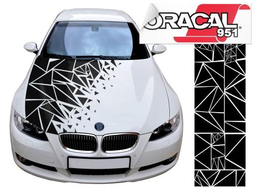 Маска наклейка тема трикутники маленькі 43cmx1. 55m