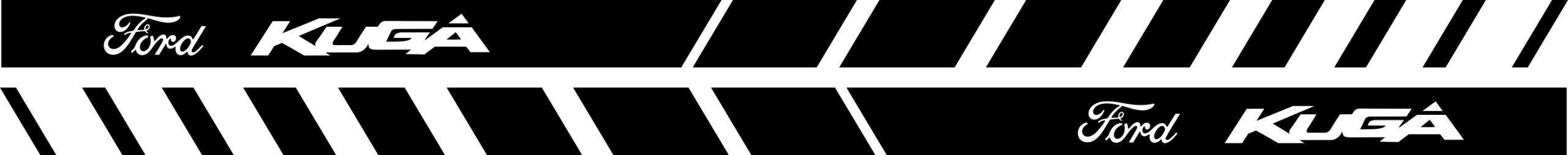 Наклейка на автомобіль смуга для Ford Kuga 2шт. 185x8cm