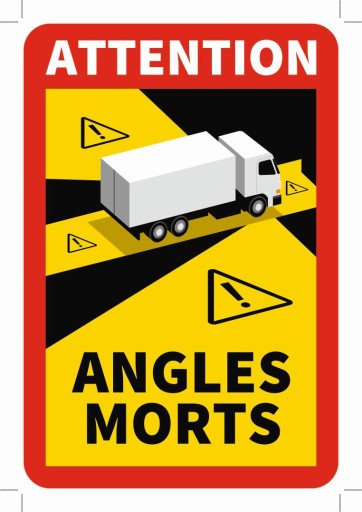 TIR ANGLES MORTS наклейка наклейка сліпі зони Франція 100 шт
