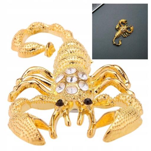 3D Скорпион стикер автомобиля злотый серебряный