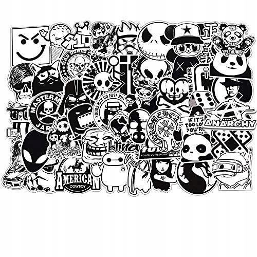 Наклейки Черный Белый 100 Штук Граффити Wodoodpor