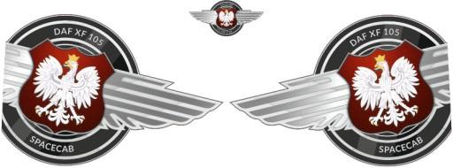 Наклейки DAF XF SPACECAB _ v27 _ _ _ полімер _ green