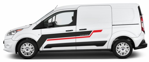 Наклейки Ford Connect — боковые полосы Customz