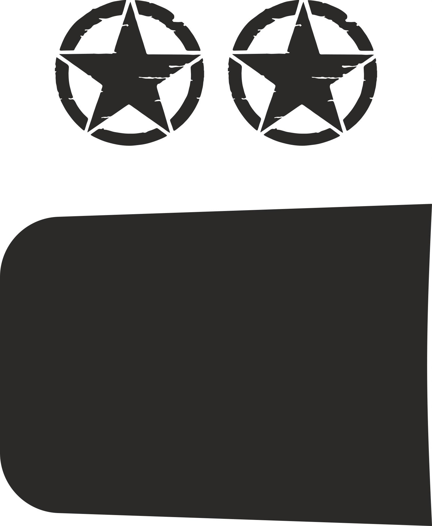 Jeep RENEGADE MASK STAR 4x4 внедорожные наклейки