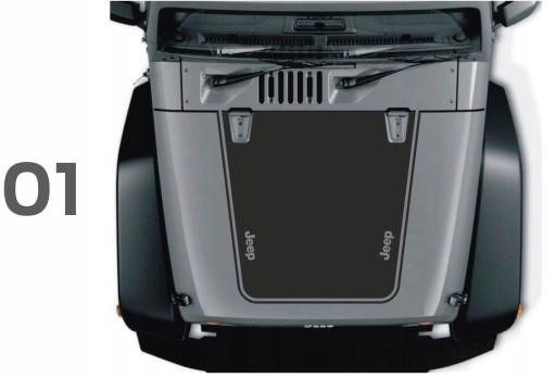 Наклейки JEEP WRANGLER для капота